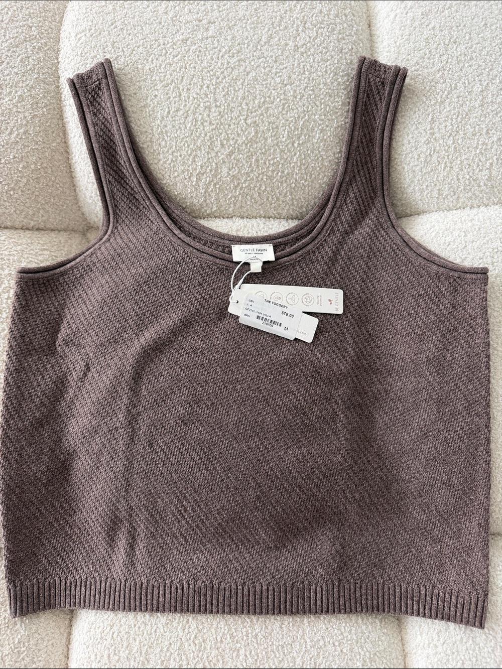 Gentle Fawn Women's Taupe Brown Knit Tank Top
